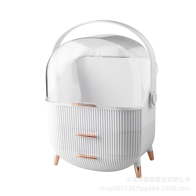 organizer per cosmetici con copertura antipolvere kokun