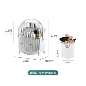 organizer per cosmetici con copertura antipolvere kokun