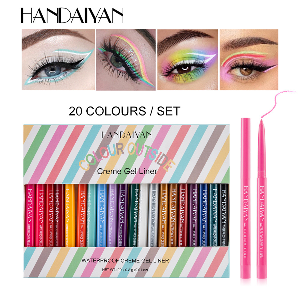 set eyeliner colorati 20 pezzi kokun