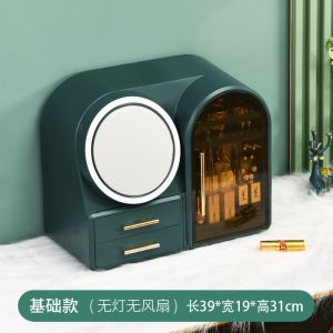 organizer cosmetici con specchio led antipolvere kokun
